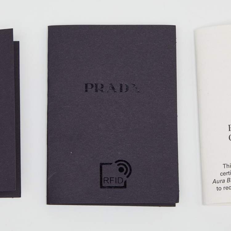 Pre Owned Prada Multicolor Saffiano Leather Bifold Card Holder