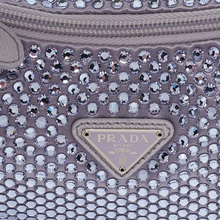 Pre Owned Prada Lilac Satin Re-Edition 2000 Shoulder Bag