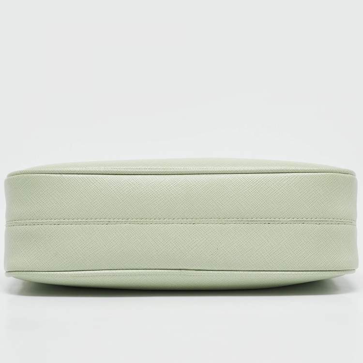 Pre Owned Prada Light Green Nylon Re-Edition 2005 Baguette Bag