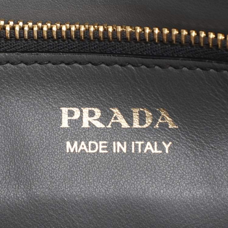 Pre Owned Prada Grey Saffiano and City Leather Paradigme Tote