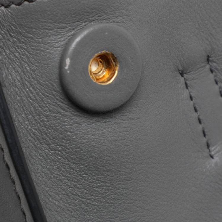 Pre Owned Prada Grey Saffiano and City Leather Paradigme Tote