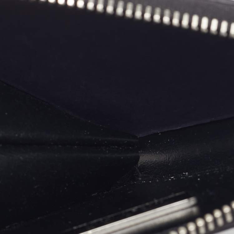 Pre Owned Prada Black Leather Triangle Pouch