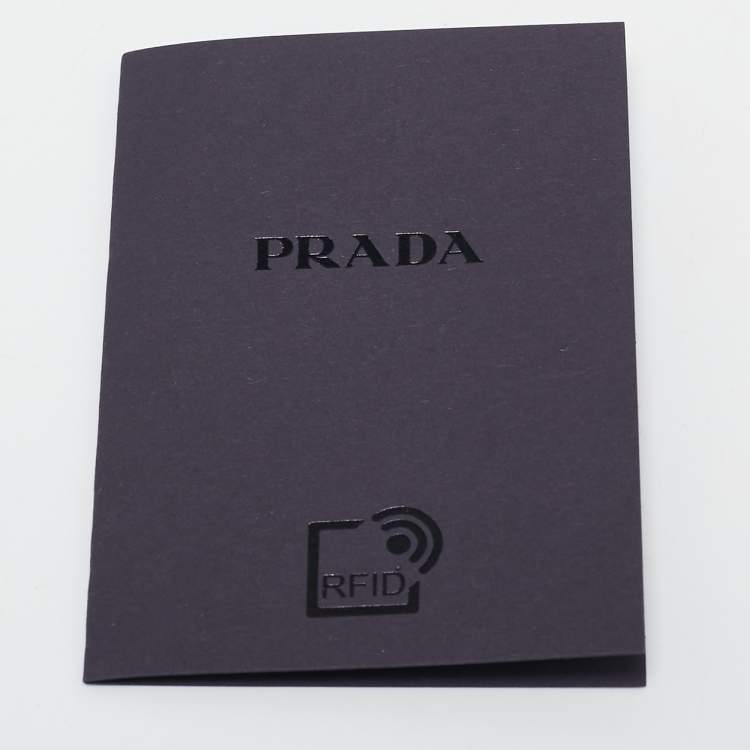 Pre Owned Prada Black Leather Triangle Pouch