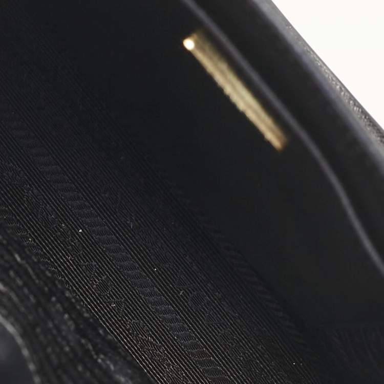 Pre Owned Prada Black Saffiano Leather Mini Tote