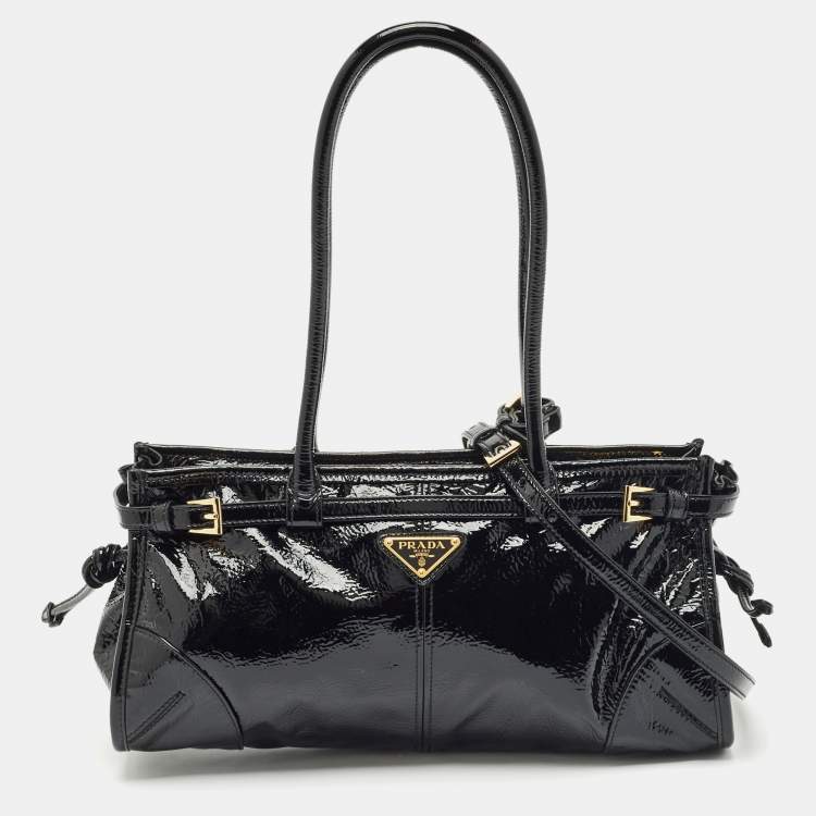 Prada Black Patent Leather Medium Bonnie Tote Prada | TLC