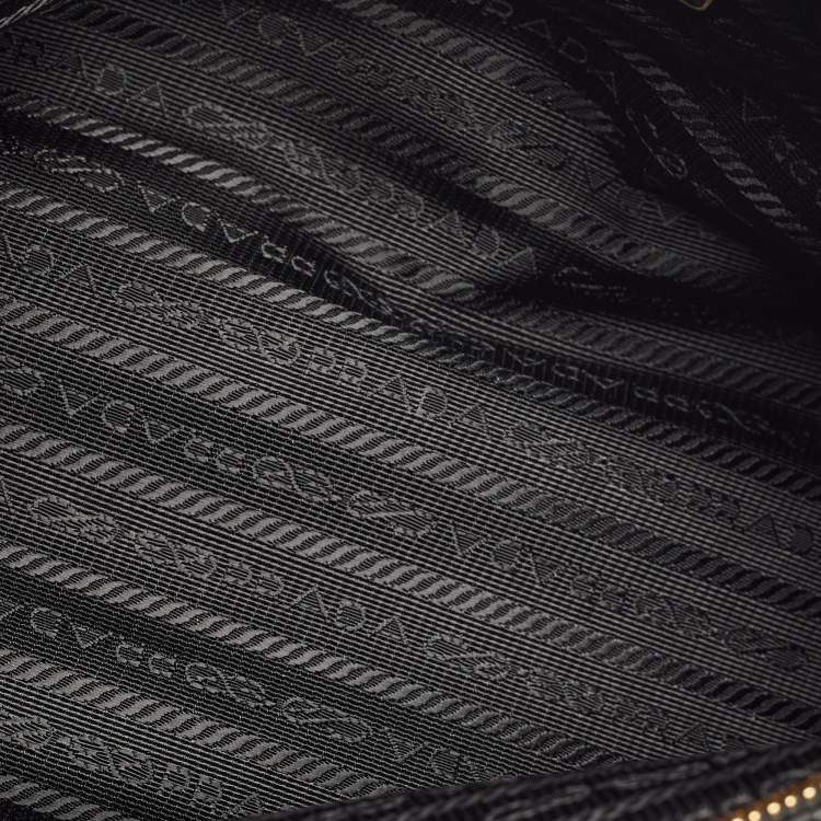 Pre Owned Prada Black Patent Leather Medium Bonnie Tote