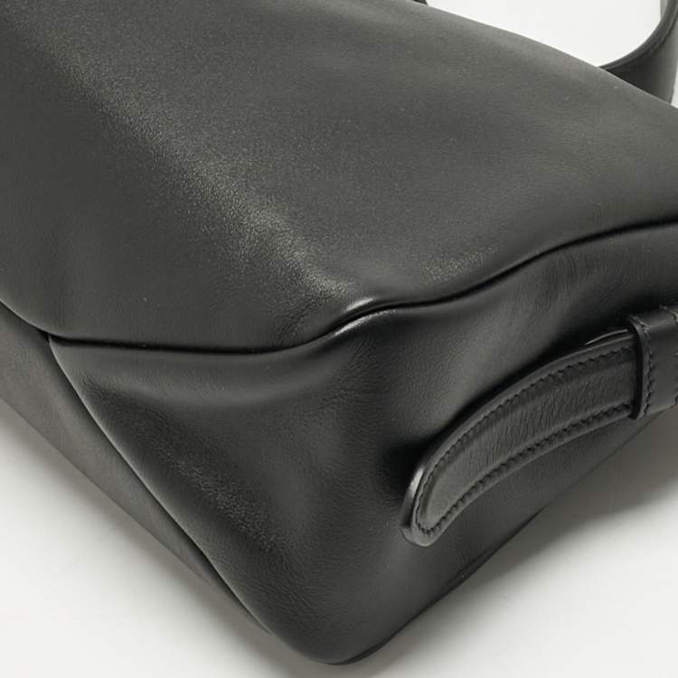 Pre Owned Prada Black Leather Medium Aimee Shoulder Bag