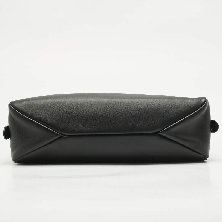 Pre Owned Prada Black Leather Medium Aimee Shoulder Bag