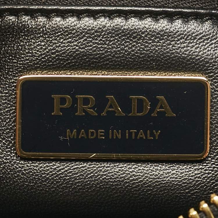 Pre Owned Prada Black Leather Medium Aimee Shoulder Bag