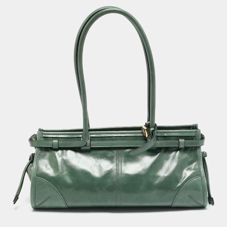 Pre Owned Prada Sage Leather Medium Bonnie Shoulder Bag