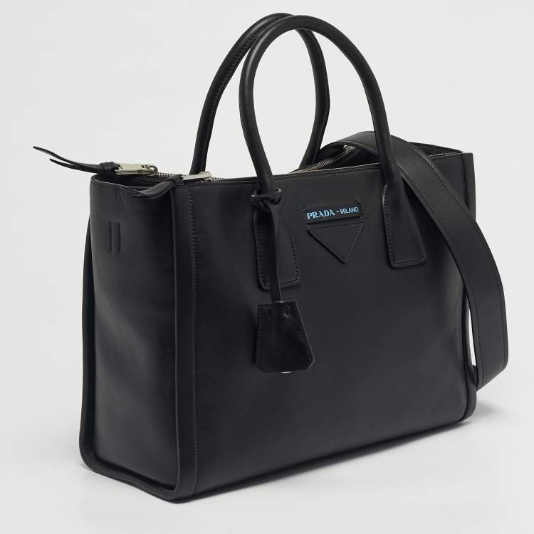 Pre Owned Prada Leather Concept Double Zip Tote