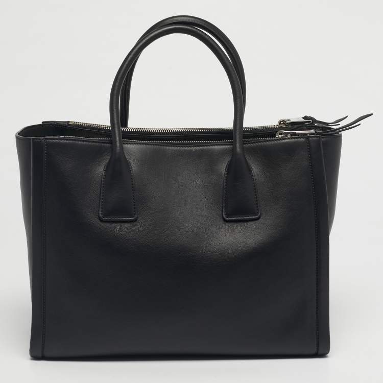 Pre Owned Prada Leather Concept Double Zip Tote