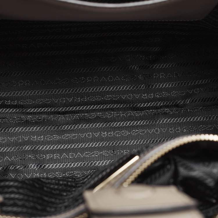 Pre Owned Prada Medium Dark Beige Saffiano Lux Leather Tote