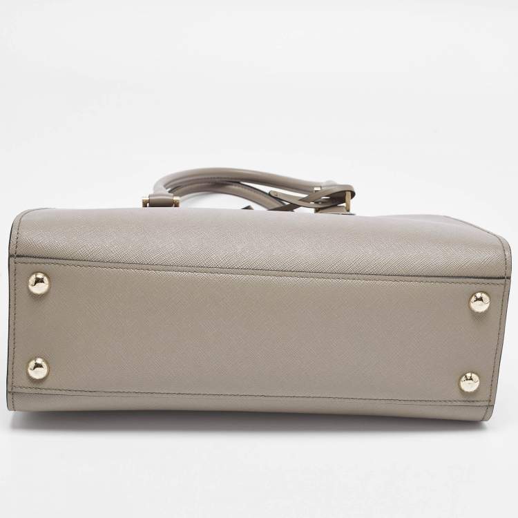 Pre Owned Prada Medium Dark Beige Saffiano Lux Leather Tote