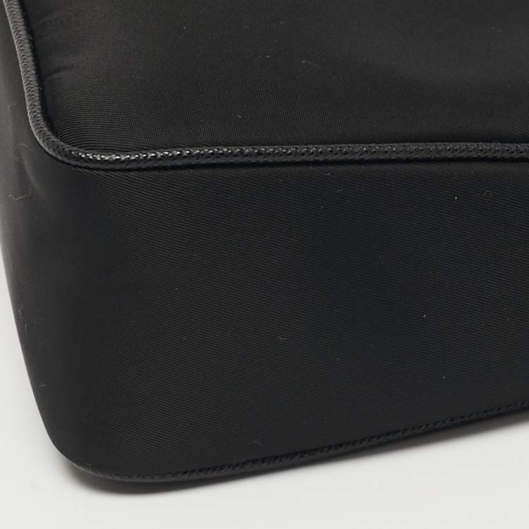 Pre Owned Prada Re-Edition 2005 Mini Black Re-Nylon and Saffiano Leather Bag