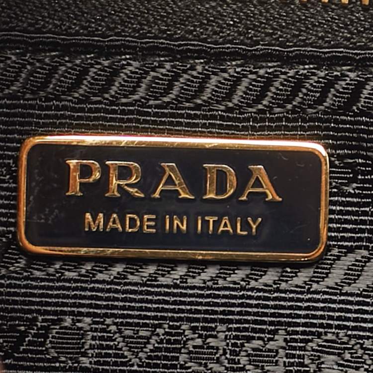 Pre Owned Prada Re-Edition 2005 Mini Black Re-Nylon and Saffiano Leather Bag