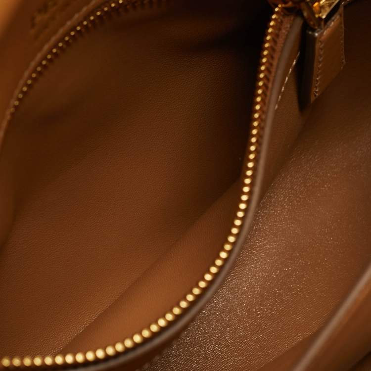 Pre Owned Prada Doux Brown Leather Shoulder Bag