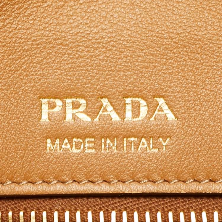 Pre Owned Prada Doux Brown Leather Shoulder Bag