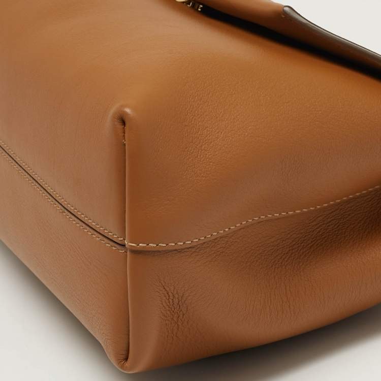 Pre Owned Prada Doux Brown Leather Shoulder Bag