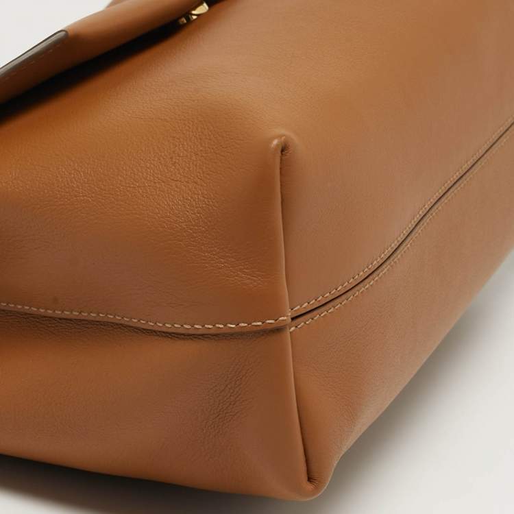 Pre Owned Prada Doux Brown Leather Shoulder Bag