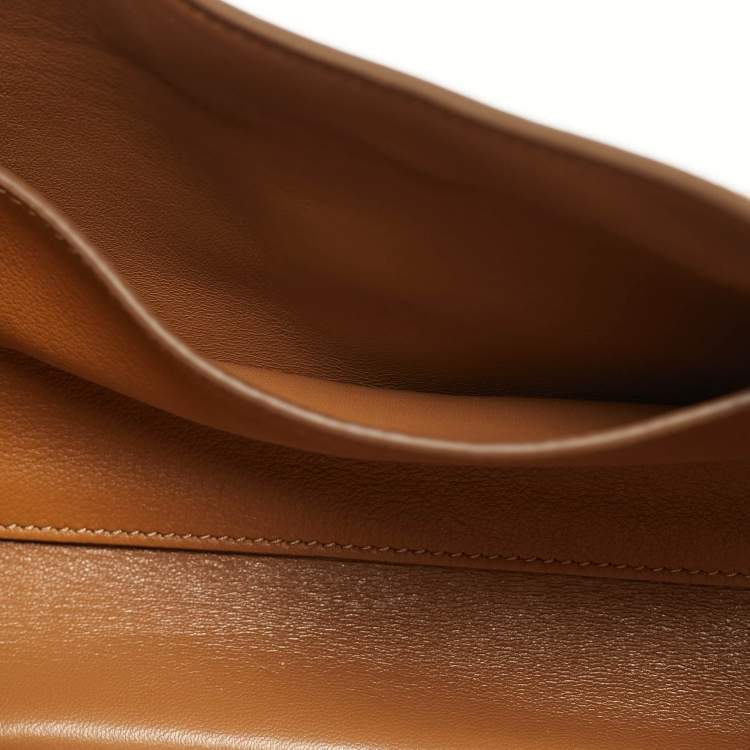 Pre Owned Prada Doux Brown Leather Shoulder Bag