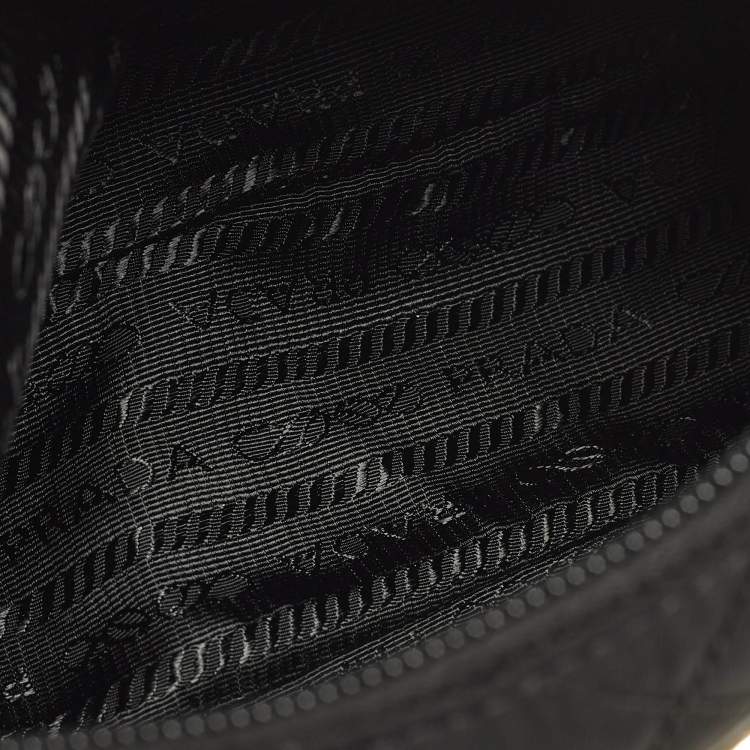 Pre Owned حقيبة كتف برادا نايلون مبطن أسود ري-نايلون تيسوتو