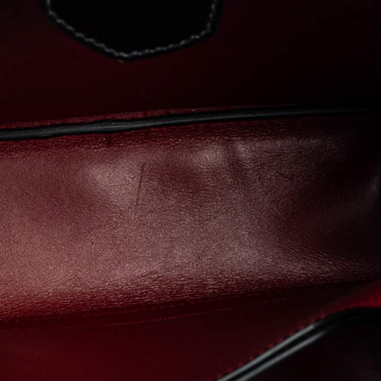 Pre Owned Prada Black Saffiano Leather Medium Panier Top Handle Bag