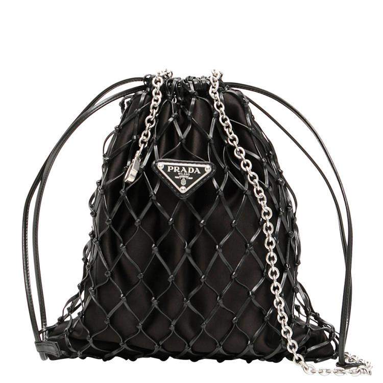 prada mesh drawstring bag