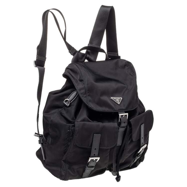 Pre Owned Prada Black Nappa Nylon Backpack
