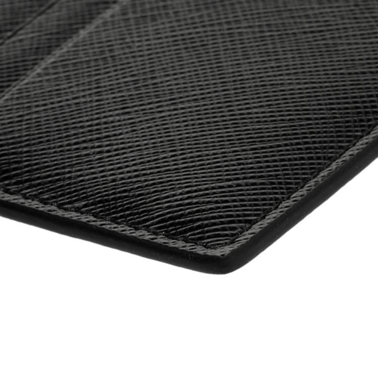 Pre Owned Prada Black Leather Card Holder