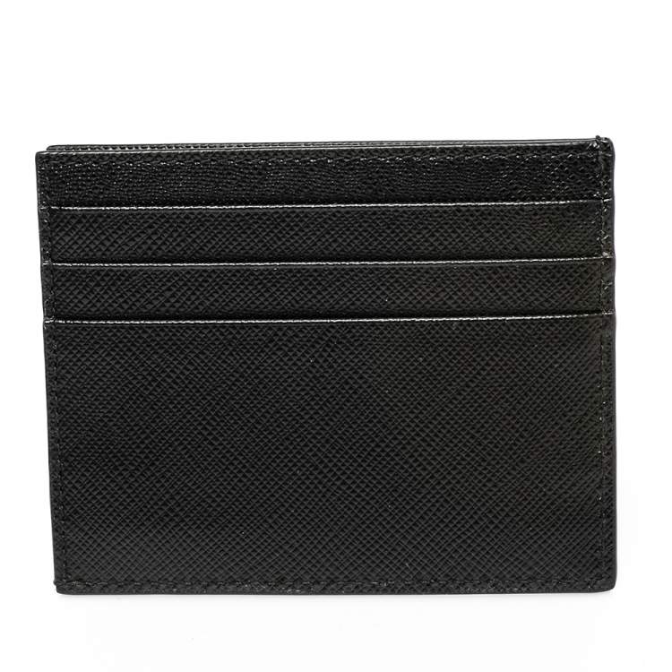 Pre Owned Prada Black Leather Card Holder