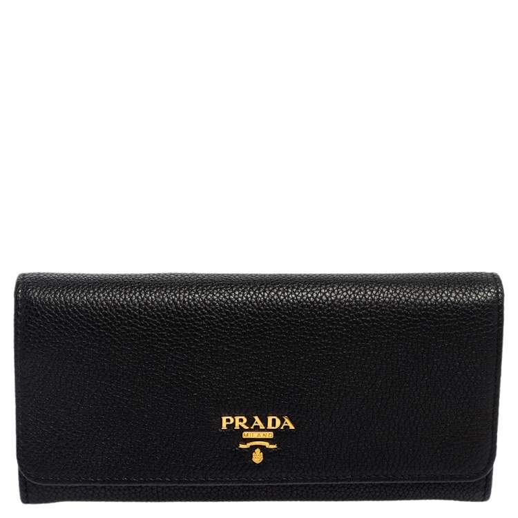 Vitello grain shop prada wallet