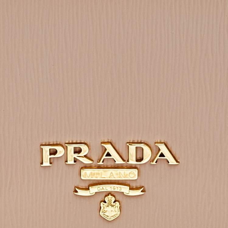 Pre Owned Prada Beige Leather Card Case