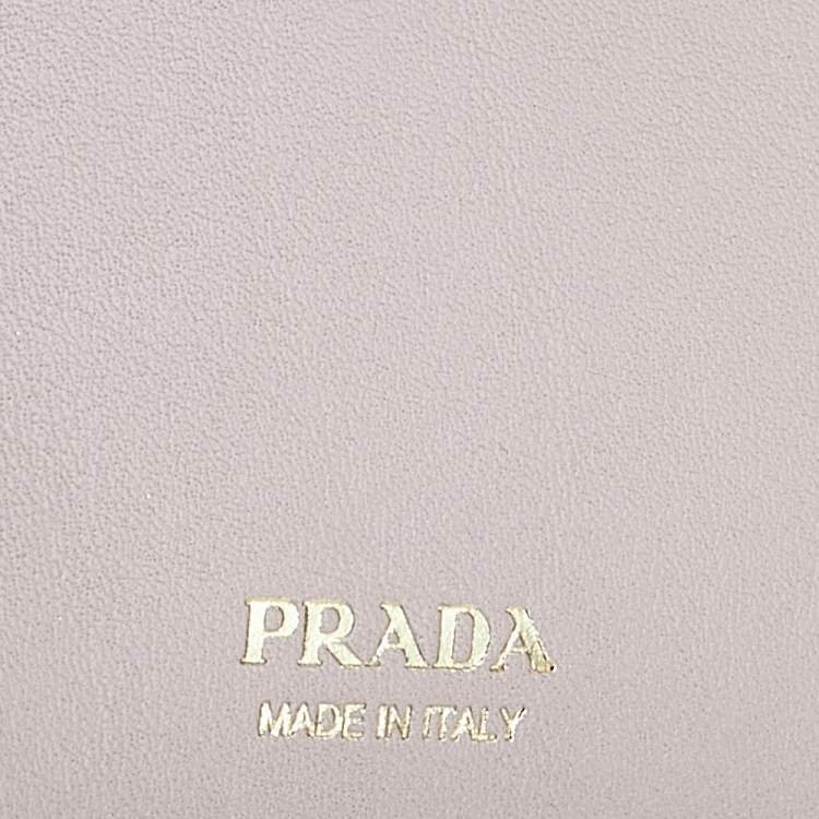 Pre Owned Prada Beige Leather Card Case
