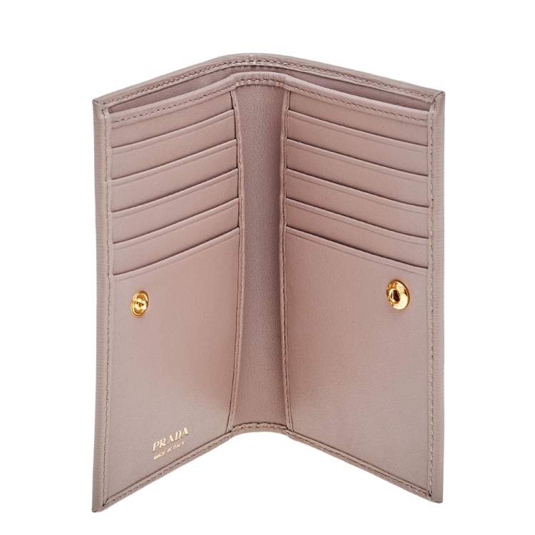 Pre Owned Prada Beige Leather Card Case