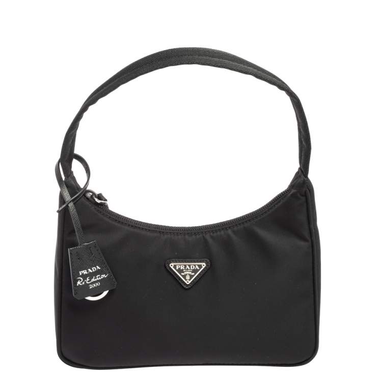 Prada Black Tessuto Nylon Re-Edition 2000 Baguette Bag Prada | The ...