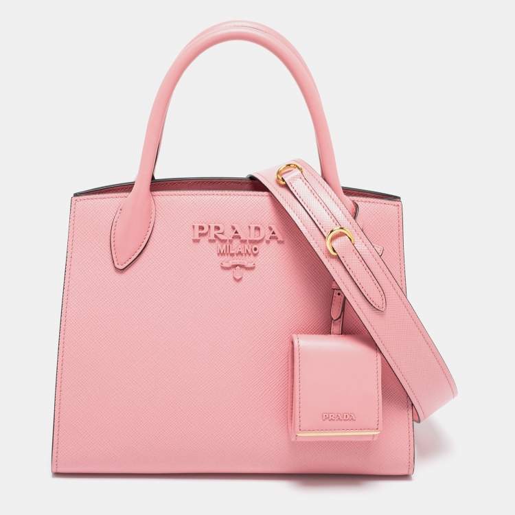 Shop Prada's Small Tote Bag In Pale Pink