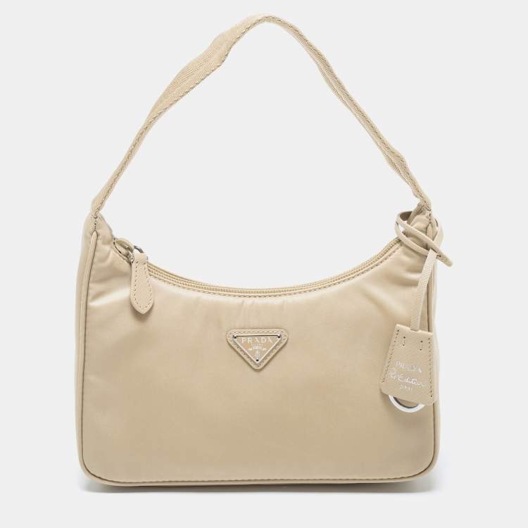 Prada Beige Nylon Mini Re-Edition 2000 Shoulder Bag Prada | The Luxury ...