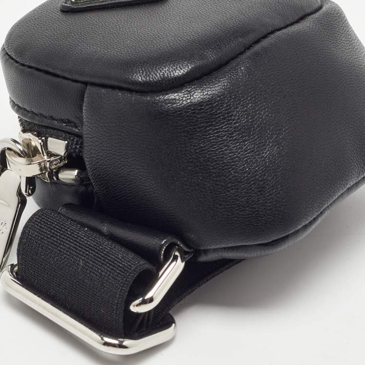 Pre Owned Prada Black Leather Zipped Arm Pouch