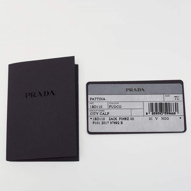 Pre Owned Prada Red Leather Pionniere Saddle Bag