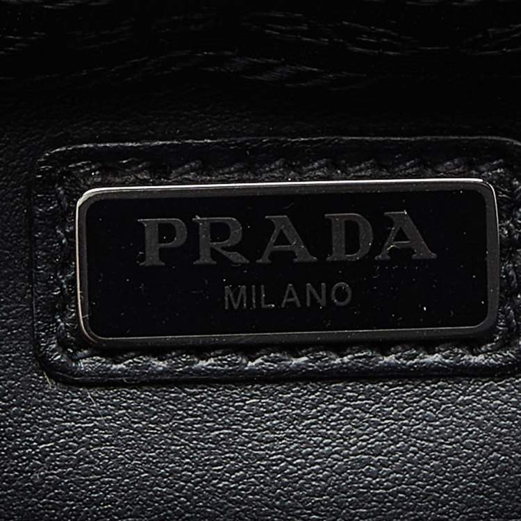 Pre Owned Prada Brown Saffiano Leather Brique Messenger Bag