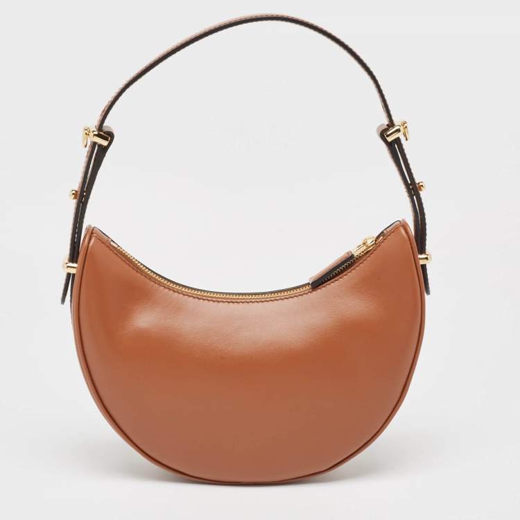 Pre Owned Prada Brown Leather Arque Hobo