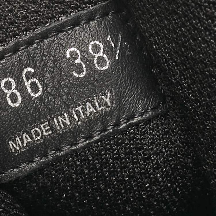 Pre Owned Prada Black Leather Nylon and Leather Pegasus Chunky Sneakers Size 38.5