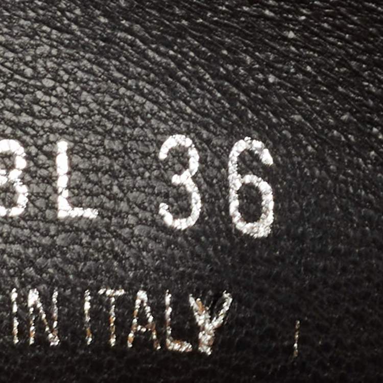 مملوكة مسبقًا Prada Black Leather Embellished Slip On Sneakers Size 36