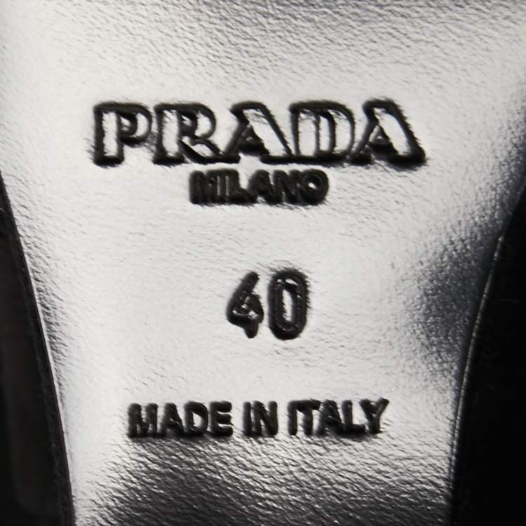 Pre Owned Prada Black Suede Open Toe Lace Up Cut Out Wedge Booties Size 40