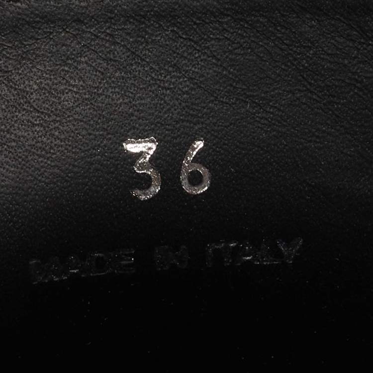 Pre Owned Prada Black Leather Logo Loafer Mules Size 36