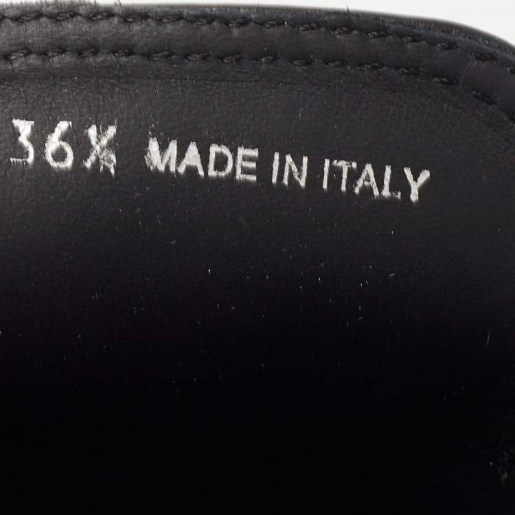 Pre Owned Prada Black Leather Sabots Flat Mules Size 36.5