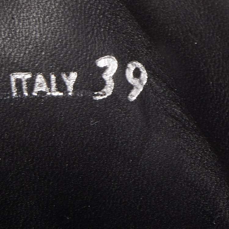 Pre Owned Prada Black Leather Brogue Sneakers Size 39