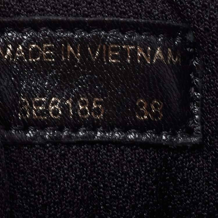 Pre Owned Prada Black Leather Low Top Sneakers Size 38