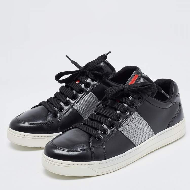 Leather sneakers with side logo | EMPORIO ARMANI Man